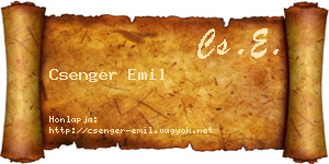 Csenger Emil névjegykártya
